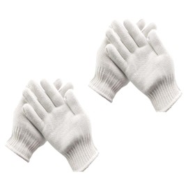 CooKuuEud Two piece set of knitted gloves, sports gloves, gardening gloves, industrial gloves, one size suitable for solid color men and women, winter classic