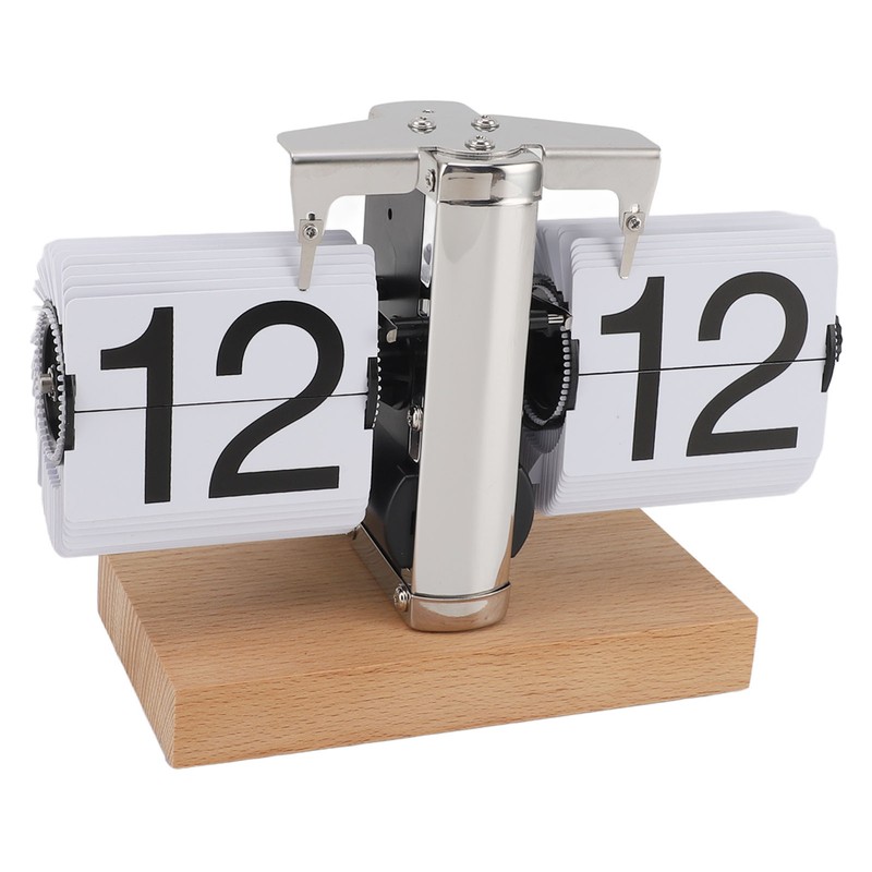 Retro Digital Flip Down Clock Flip Desk Clock Mechanical Battery
