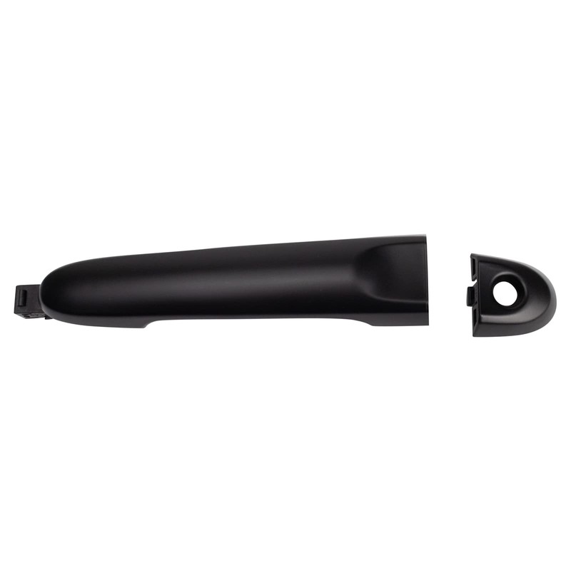 TRQ Front Left Exterior Door Handle Black Drivers Side Compatible