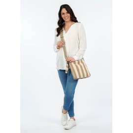 Tamaris Lou 32150 Women's Shoulder Bag Striped, sand, Unit size