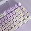 Gliging Keycaps 142 Keys Purple Rabbit Cute MOA Profile Dye-Sublimation