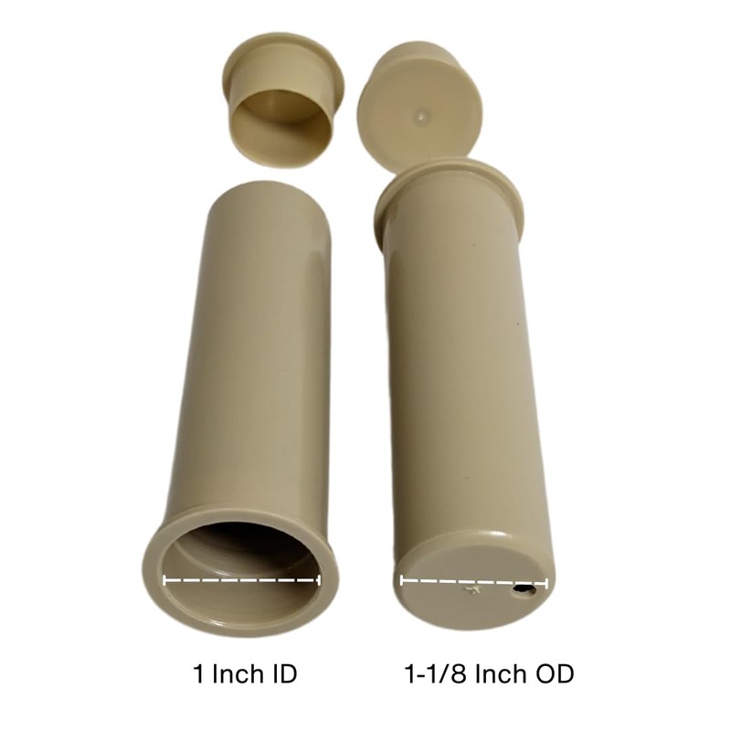 ALLSAFE Pool Fence Deck Sleeves & Hole Caps - Tan