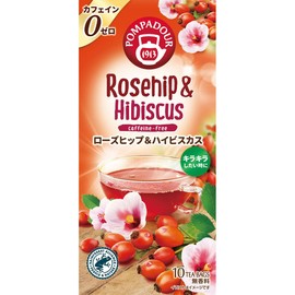 Pompador Rose Hip & Hibiscus 10 Tea Bags Set of 12