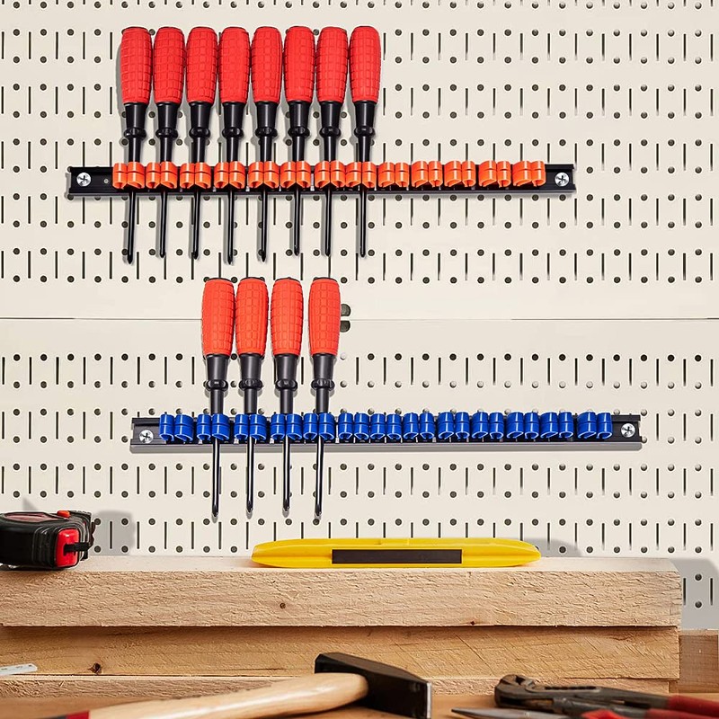 3-H Screwdriver Organizer, 4 pcs Pegboard Screwdriver Holder,Newly Opened Mold