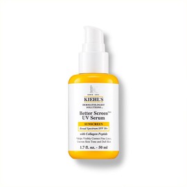 Kiehl’s Better Screen UV Serum SPF 50 + - Bloqueador Solar Facial, Suero Ligero con Péptido de Colágeno, Protege Contra el Daño Solar y Corrige Primeros Signos de la Edad, 50 ml
