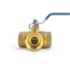 QWORK Series 3-Way (L-Port) Ball Valve, Lever Handle, NPT Female