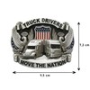 Schnalle123 Belt Buckle Trucker Truck Driver America 3D Look for