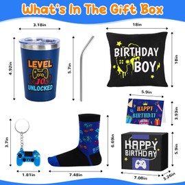 10 Year Old Boy Birthday Gift Ideas, Funny Gamer Birthday Gift Baskets for 10th Teenage Boys, Ten Gamepad Birthday Gifts Ideas for Boys Son Grandson Nephew Friend Birthday Video Game Lovers