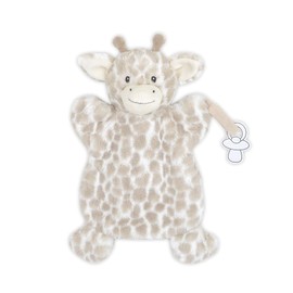 MON AMI Gentry Giraffe Pacifier Holder & Security Blanket – Soft Plush Hand Puppet for Babies – Multi-Functional Soothing Toy & Travel Buddy – Pacifier Keeper & Comfort Blanket for Newborns & Infants