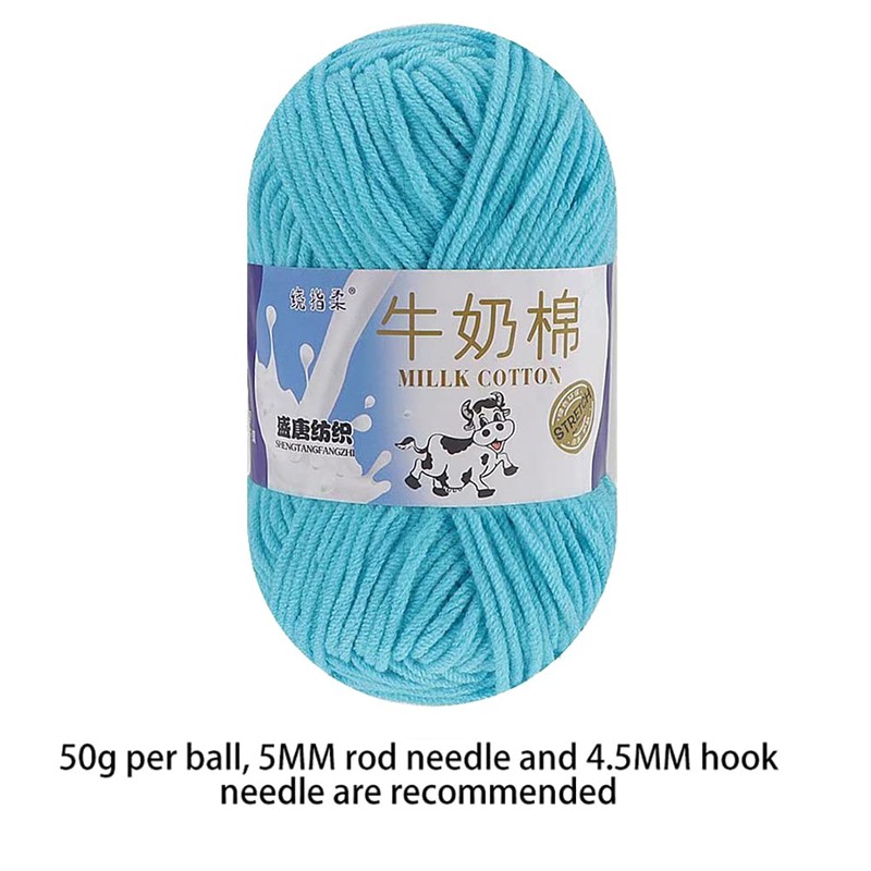 oAutoSjy 2 Pack Soft Milk Cotton Yarn Skeins Wool for
