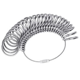 Yesmin Ring Sizer Gauge Set,Metal Finger Ring Sizing Measuring Tool Ring Size Measurements UK A-Z Metal Steel