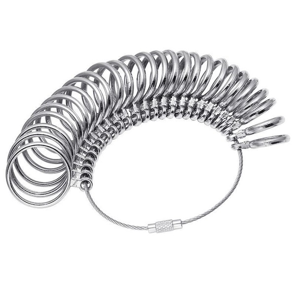 Yesmin Ring Sizer Gauge Set,Metal Finger Ring Sizing Measuring Tool