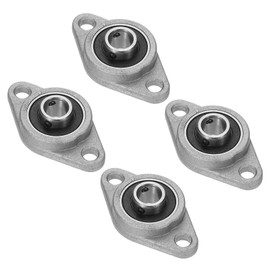 PATIKIL 5/16"/8mm Bore Pillow Block Bearings 4 Pcs Zinc Alloy Steel Mount Flange Pillow Block Self Aligning Insert Bearing Ball Housing for Machinery Agriculture