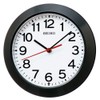 Seiko Clock, Wall Clock, Dual Clock, Radio, Analog, Black Metallic,