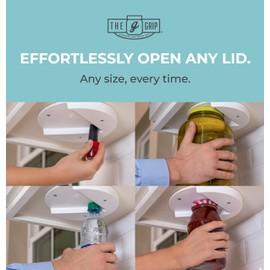 The Grip Jar Opener | Original Under Cabinet Jar Lid & Bottle Opener, Effortless for Weak Hands & Seniors with Arthritis - Made In USA
