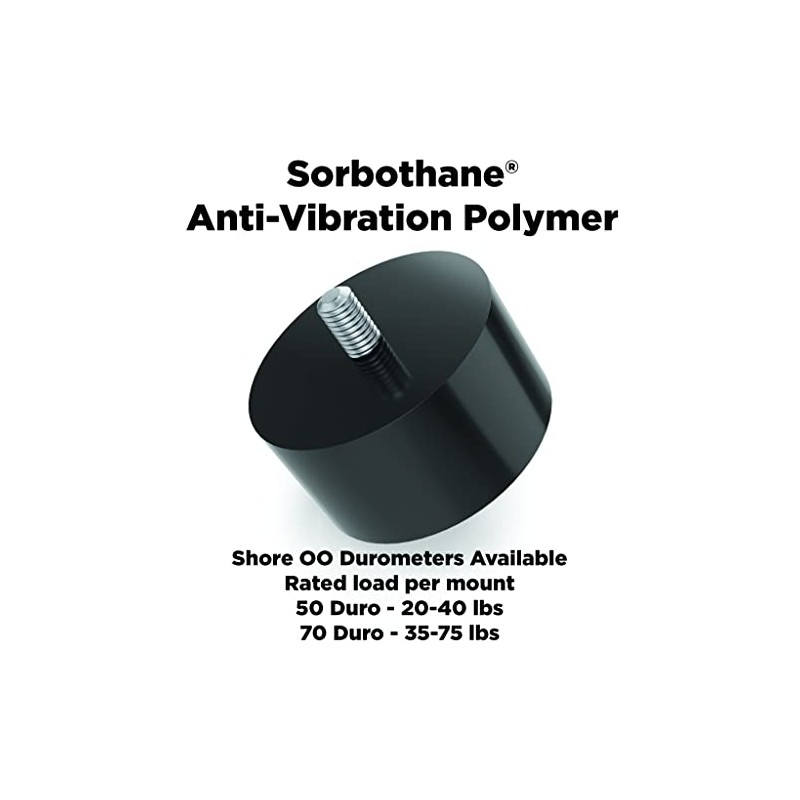 Isolate It!: Sorbothane Male/Male Vibration Stud Mount - 1/4-20 -