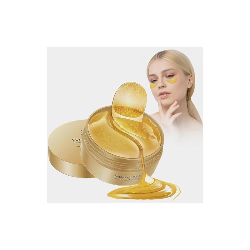 Máscara Parches Ojos Gold Eye Mask 24K Colágeno Antienvejecimiento (A)
