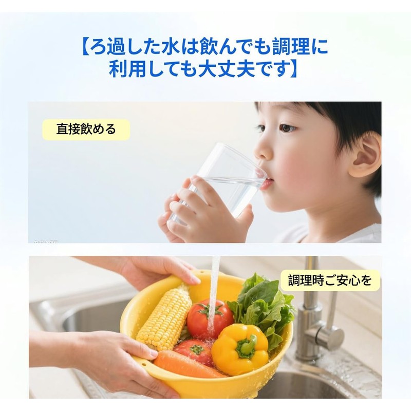 【YUN YUE】TH658-1S 浄水器カートリッジ 交換用 浄水カートリッジ 浄水器兼用 混合栓取替え用カートリッジ (3 個入り) 互換品