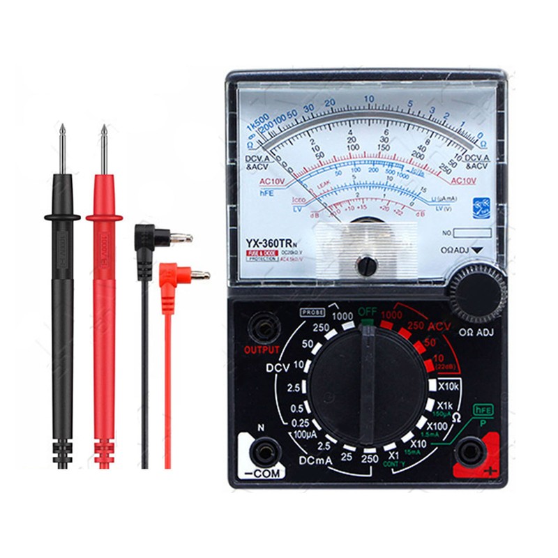 Pointer Multimeter Ammeter Voltmeter Ohmmeter with Probes Teaching Aids Maintenance