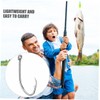 WOONEKY Enhanced Catch Rate 50pcs Stainless Steel Hooks for Catfish