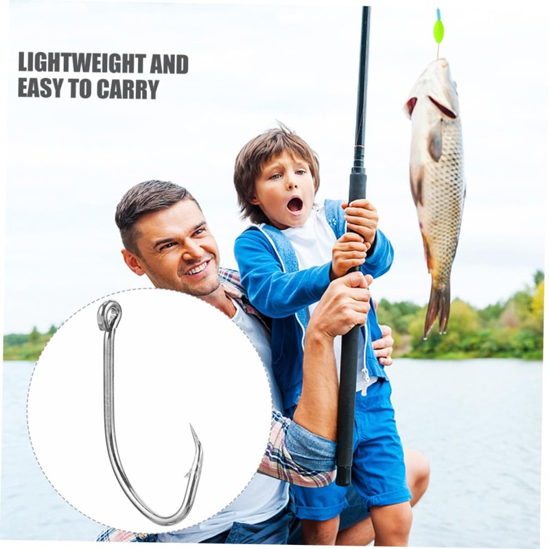 WOONEKY Enhanced Catch Rate 50pcs Stainless Steel Hooks for Catfish