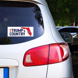 Tampa Printing 5 PACK 3.37"x 9" TRUMP COUNTRY FLORIDA Sticker Decal Gift MAGA Trump BS0087