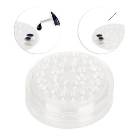 100Pcs Eyelash Glue Holders - Disposable Plastic Transparent Extension Glue Stand Pads for Eyelash Extension
