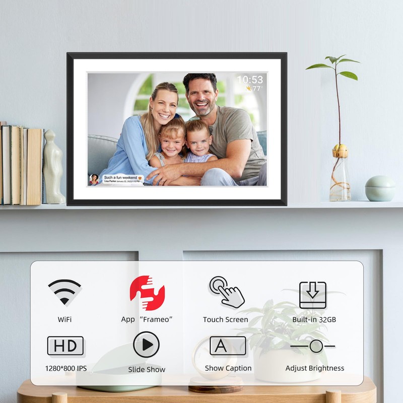 Digital Picture Frame WLAN 10.1 Inch 1280 x 800 IPS