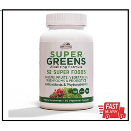 COUNTRY FARMS Super Greens Vegicaps, 32 Super Foods, Whole Food Supplement, G...