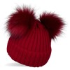 styleBREAKER 04024203 Children's Knitted Bobble Hat with 2 Faux Fur