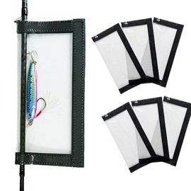 6 Pcs Fishing Lure Covers for Rod,Transparent Lures Fishing Bait Hook Storage,Durable, Waterproof Fishing Accessories for Optimal Bait Protection. 7 x 4 inch