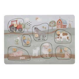 Little Dutch 7140 FSC Wooden Grasping Puzzle with Sounds Farm - Little Farm