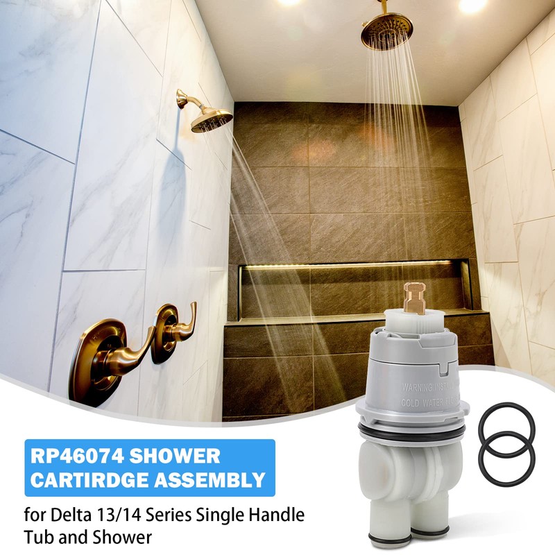 TOVEN-RV RP46074 Delta Shower Valve Cartridge Compatible with Delta 13/14