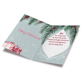 Prime Greetings Christmas Card For Mom (Mother) | Made in America | Eco-Friendly | Thick Card Stock with Premium Envelope 5in x 7.75in | Packaged in Protective Mailer