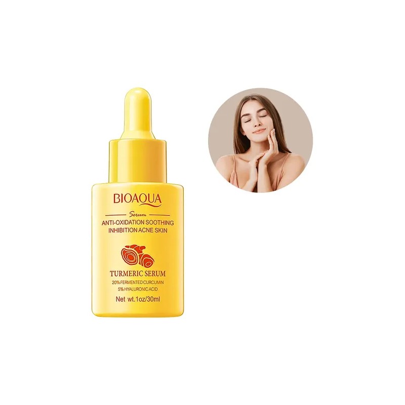 Suero Facial Bioaqua Cúrcuma Antioxidante Iluminador 30ml