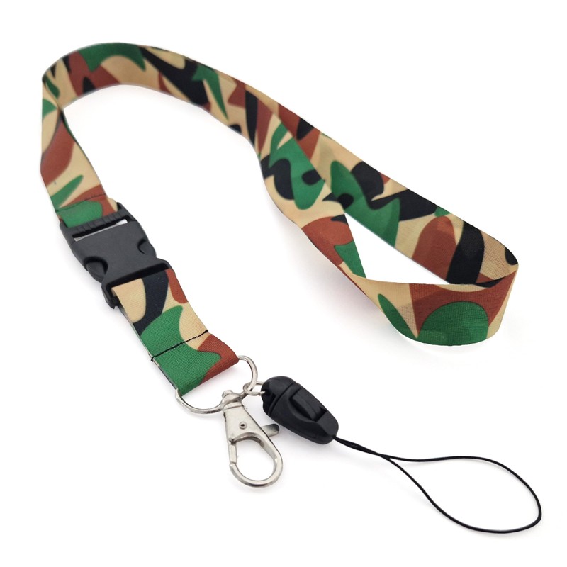 Camouflage Camo Lanyard Detachable Neck Strap for ID Card Badge