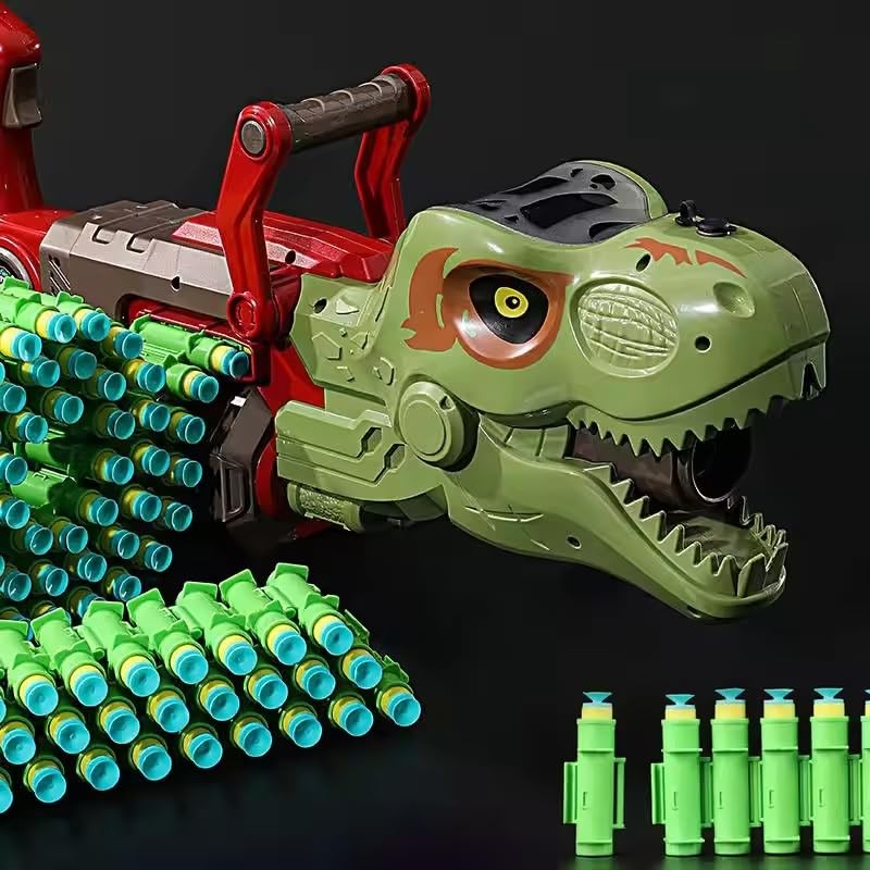 Generic Automatic Electric Dinosaur Soft Bullet Minigun (Orange)