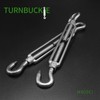 Jamiikury 3PCS M8 Hook & Hook Turnbuckle 304 Stainless Steel