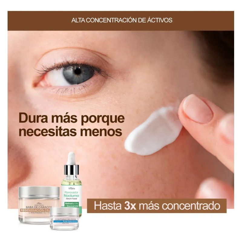 Kit Vitalis Baba De Caracol Y Colágeno Sérum Antiedad