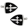 Cuff-Daddy Cross Shield Stainless Steel Cufflinks with Presentation Box