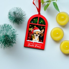 BlinkWishes Chihuahua Dog Christmas Ornament, for Chihuahua Owner, Chihuahua Lover, Dog Mom, Dog Dad, Chihuahua Dog Ornament for Tree Decor Xmas Keepsake