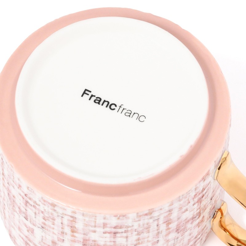 Francfranc Franc Tweed Cup and Saucer Pink