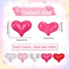 SUNNYCLUE 100Pcs 5 Colors Pink Heart Bead Valentine's Day Beads