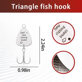 Fisherman Gifts for Men Dad Father Day Gifts from Daughter Son, Dad's New Fishing Buddy Fishhook for Daddy Birthday Gift for Father Daddy Dads Fishing Hooks for Dad Gift Ideas