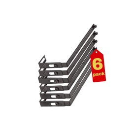 1InTheOffice Cubicle Hangers, Metal Adjustable Hanger, Cubicle Hanger for Rails 6 Pack