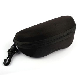Aczyqws Storage Safety Glasses Case Black with Velvet Lining, Reinforced Zipper and Handy Belt Clip - Hard Sunglasses Case for Men and Women - Large Glasses Case Hard Shell - Hard Work Glasses Case