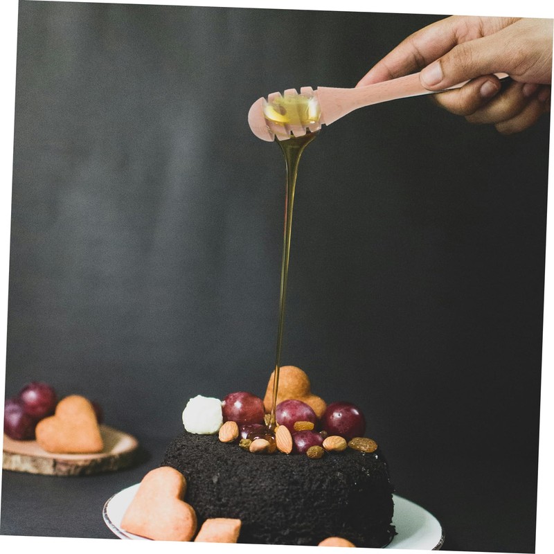 KICHOUSE Wooden Honey Dipper Stick Smooth Honey Mixing Stirrer for