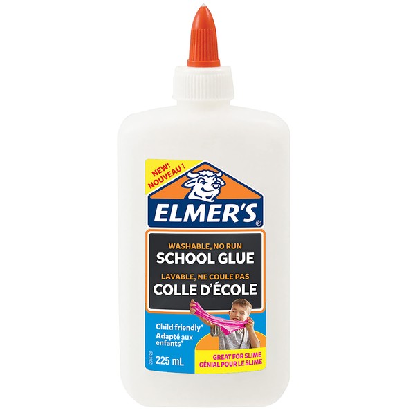 Elmer's White PVA Glue | 225 mL | Washable and Kid Friendly | Great for Making Slime and Crafting