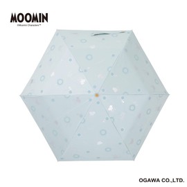 小川(Ogawa) 【2025】 日傘 折りたたみ傘 レディース 遮熱 遮光 UVカット 99%以上 50cm 6本骨 手開き ムーミン ニョロニョロ／海岸 はっ水 裏面ポリウレタンコーティング 安全カバー付き 56219