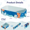 Flamaker Above Ground Pool Foldable Non-Inflatable Pool with 3 drains